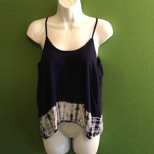 Blue Tie Dye Tank Top